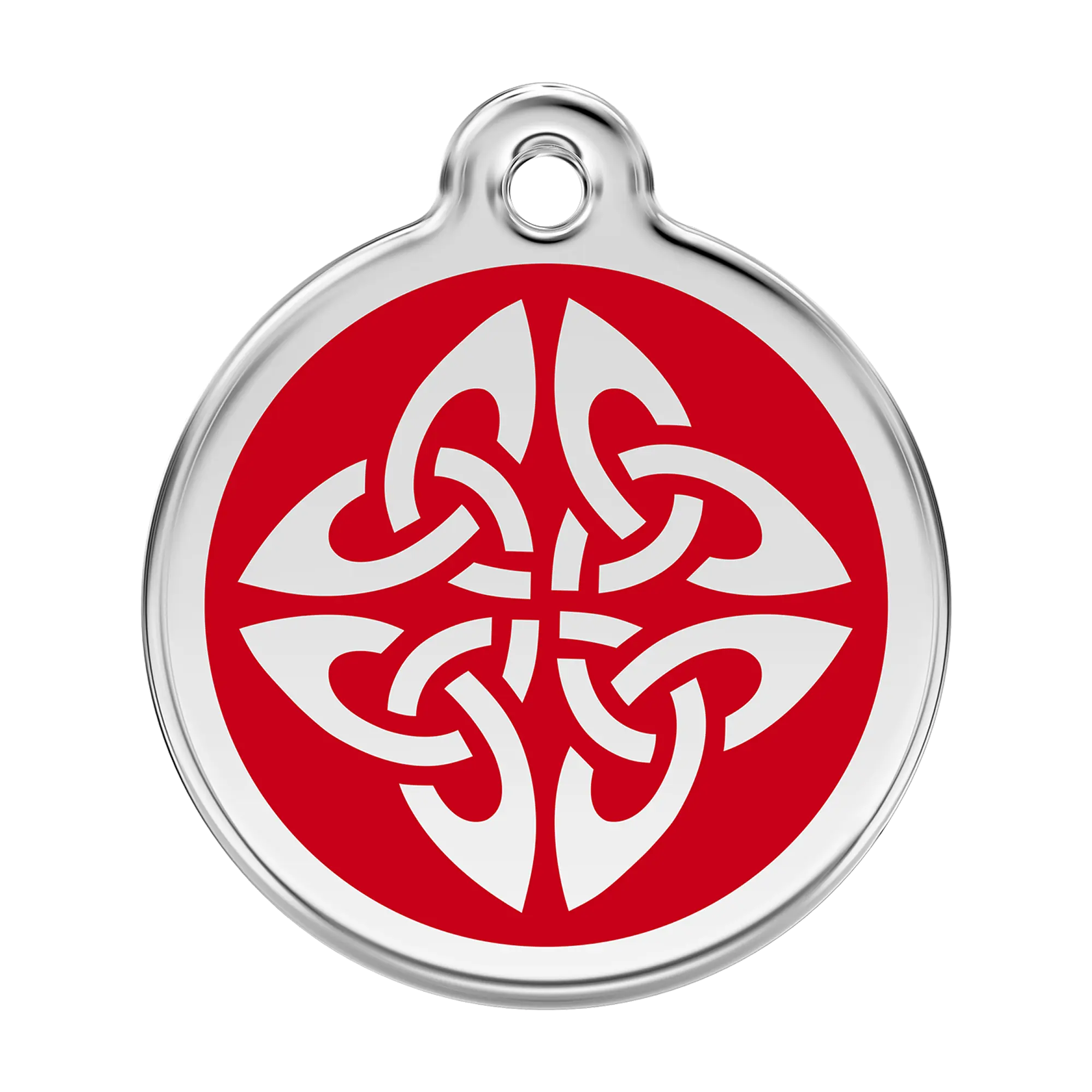 Tribal Arrows in Red Enamel & Stainless Steel pet tag