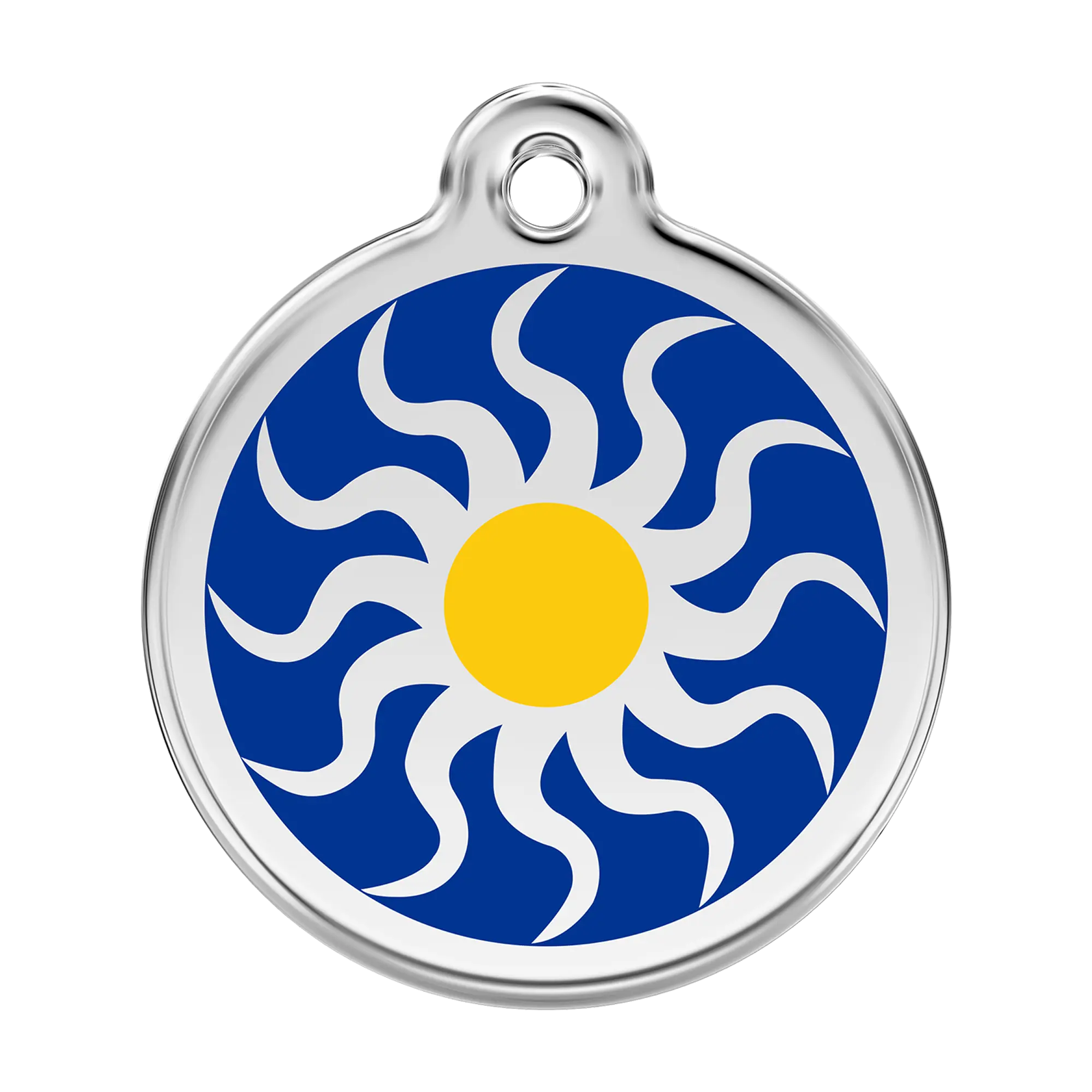 Tribal Sun Enamel & Stainless Steel pet tag