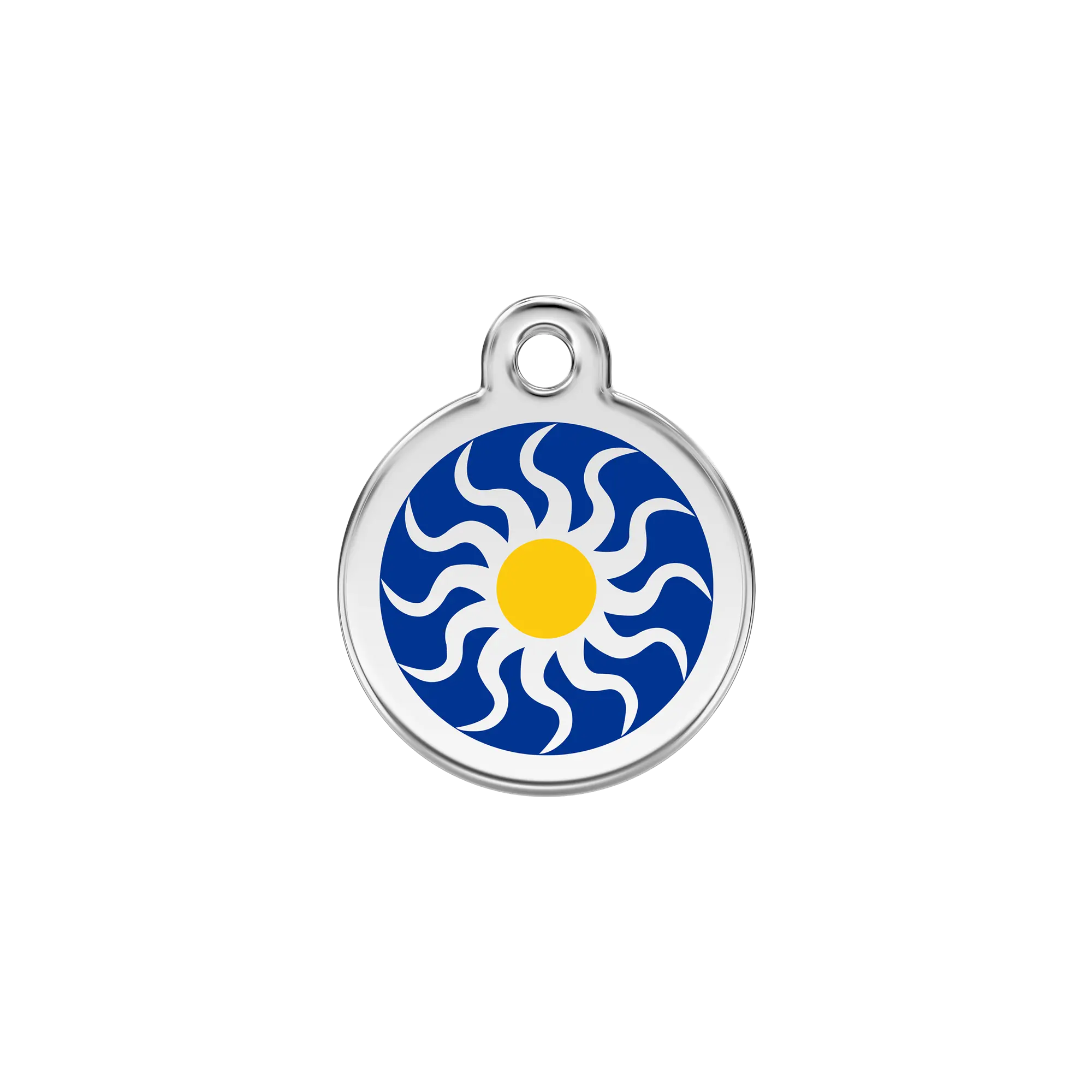 Tribal Sun Enamel & Stainless Steel pet tag