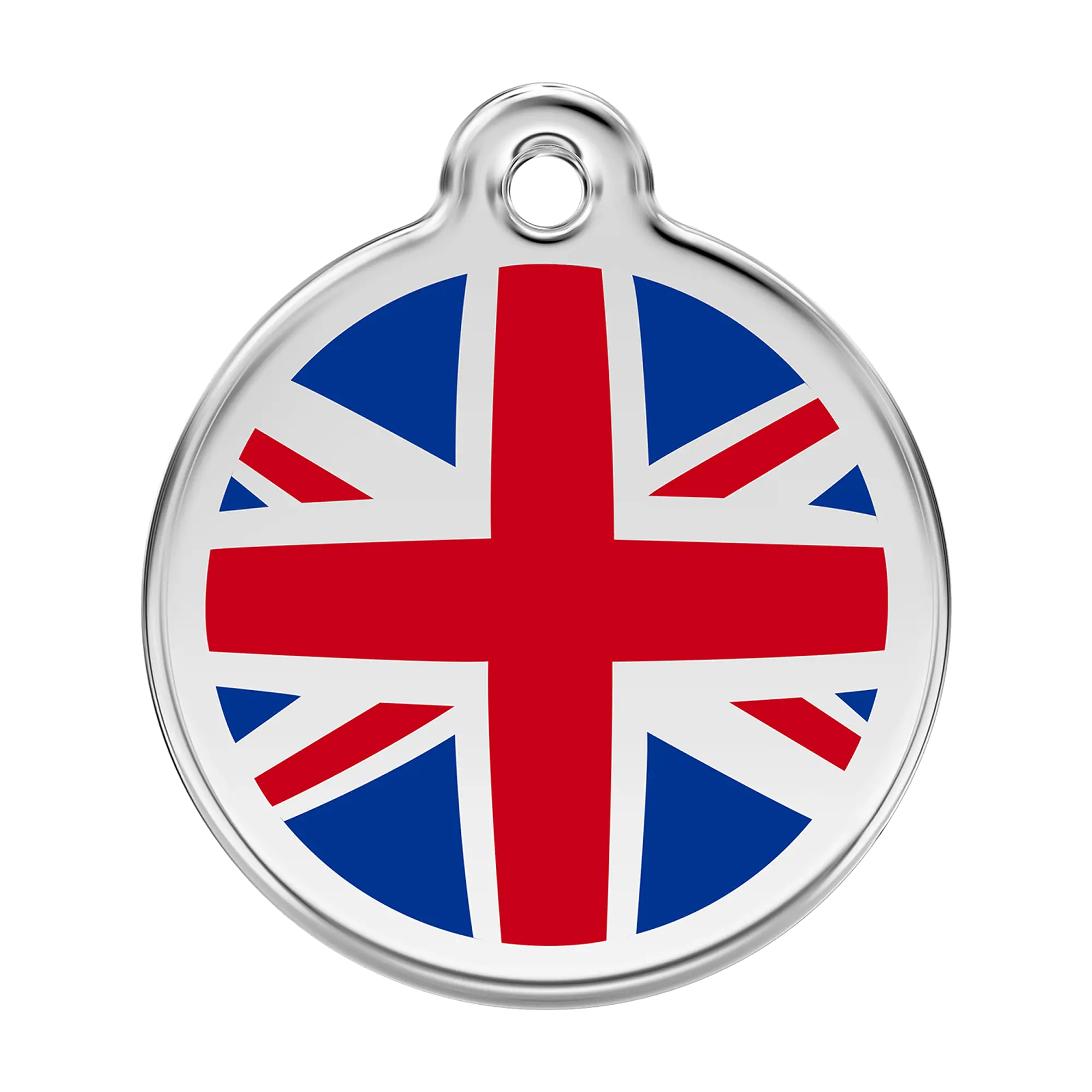 UK Flag Enamel & Stainless Steel pet tag