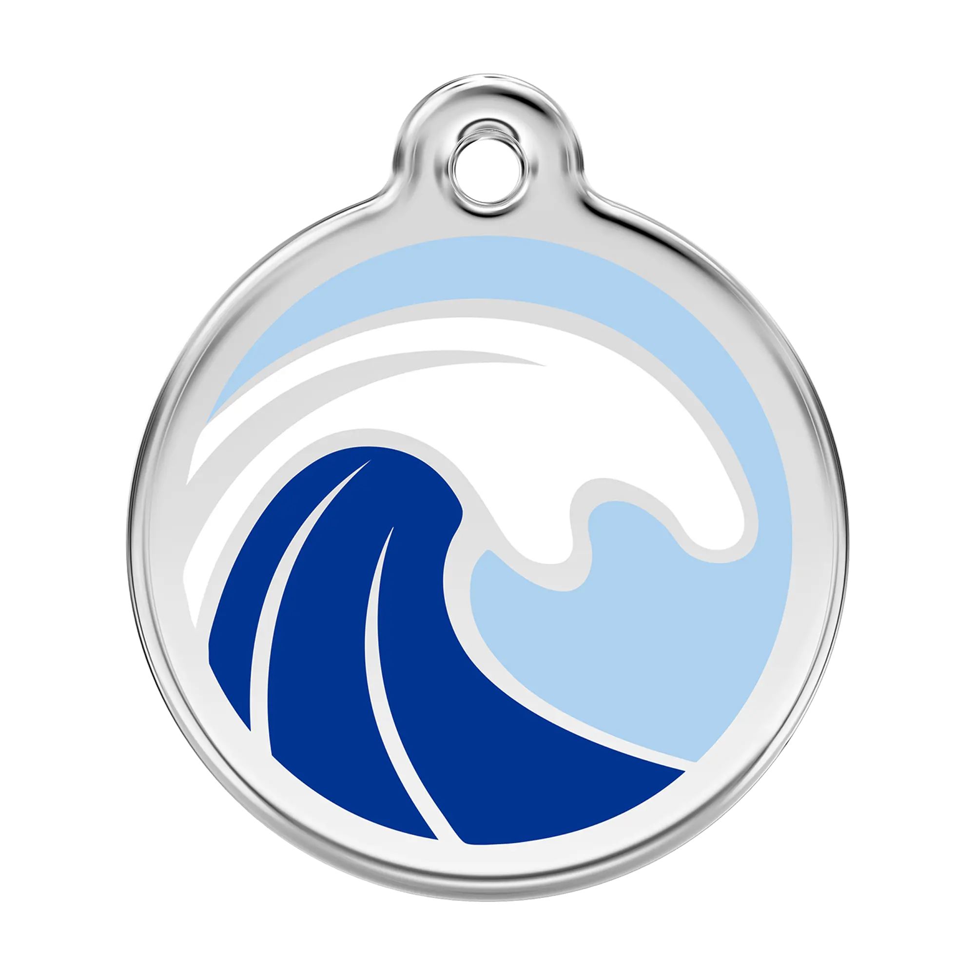 Wave Enamel & Stainless Steel pet tag