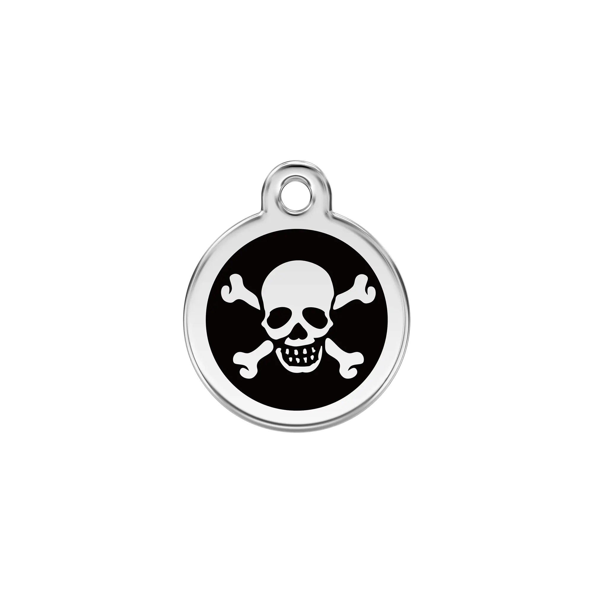 Skull & Crossbones Enamel & Stainless Steel pet tag