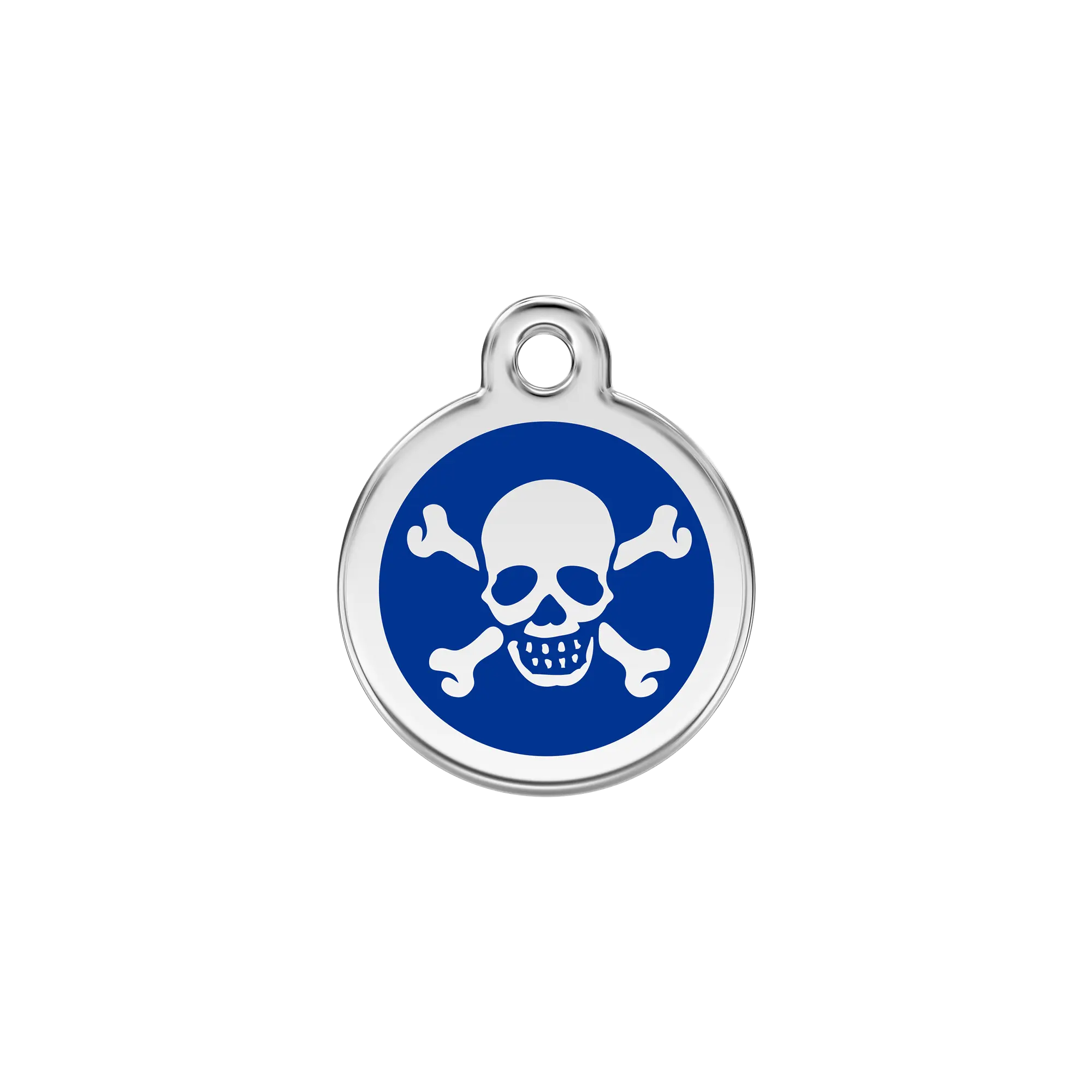 Skull & Crossbones Enamel & Stainless Steel pet tag