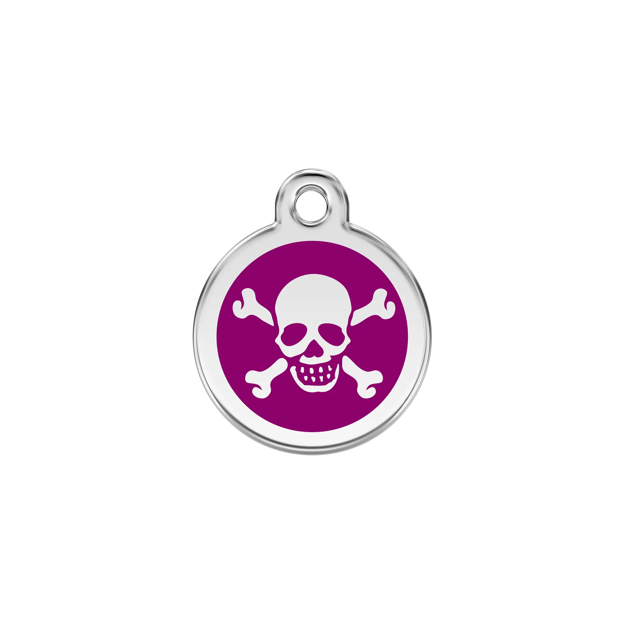 Skull & Crossbones Enamel & Stainless Steel pet tag