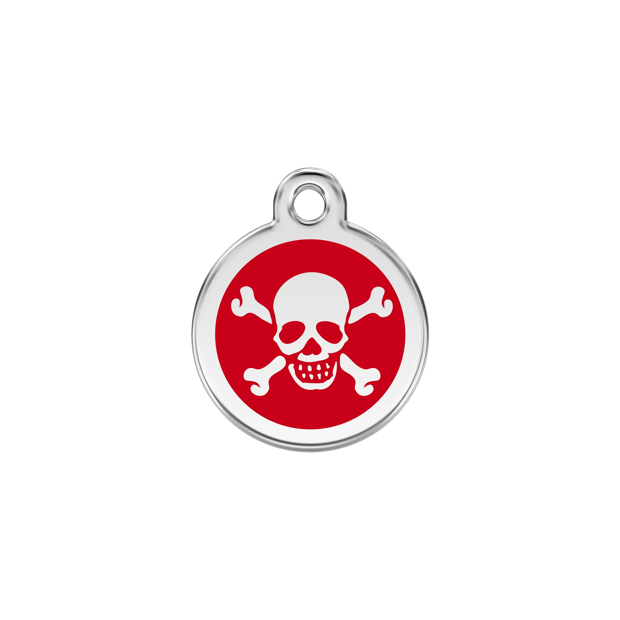 Skull & Crossbones Enamel & Stainless Steel pet tag