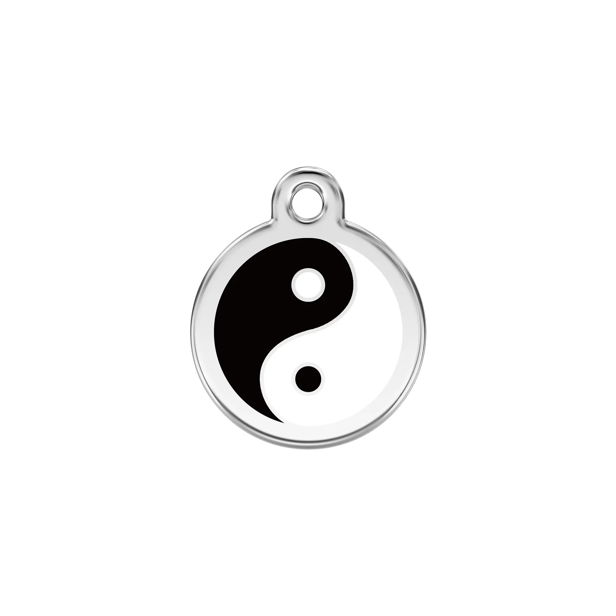 Ying and Yang Enamel & Stainless Steel pet tag