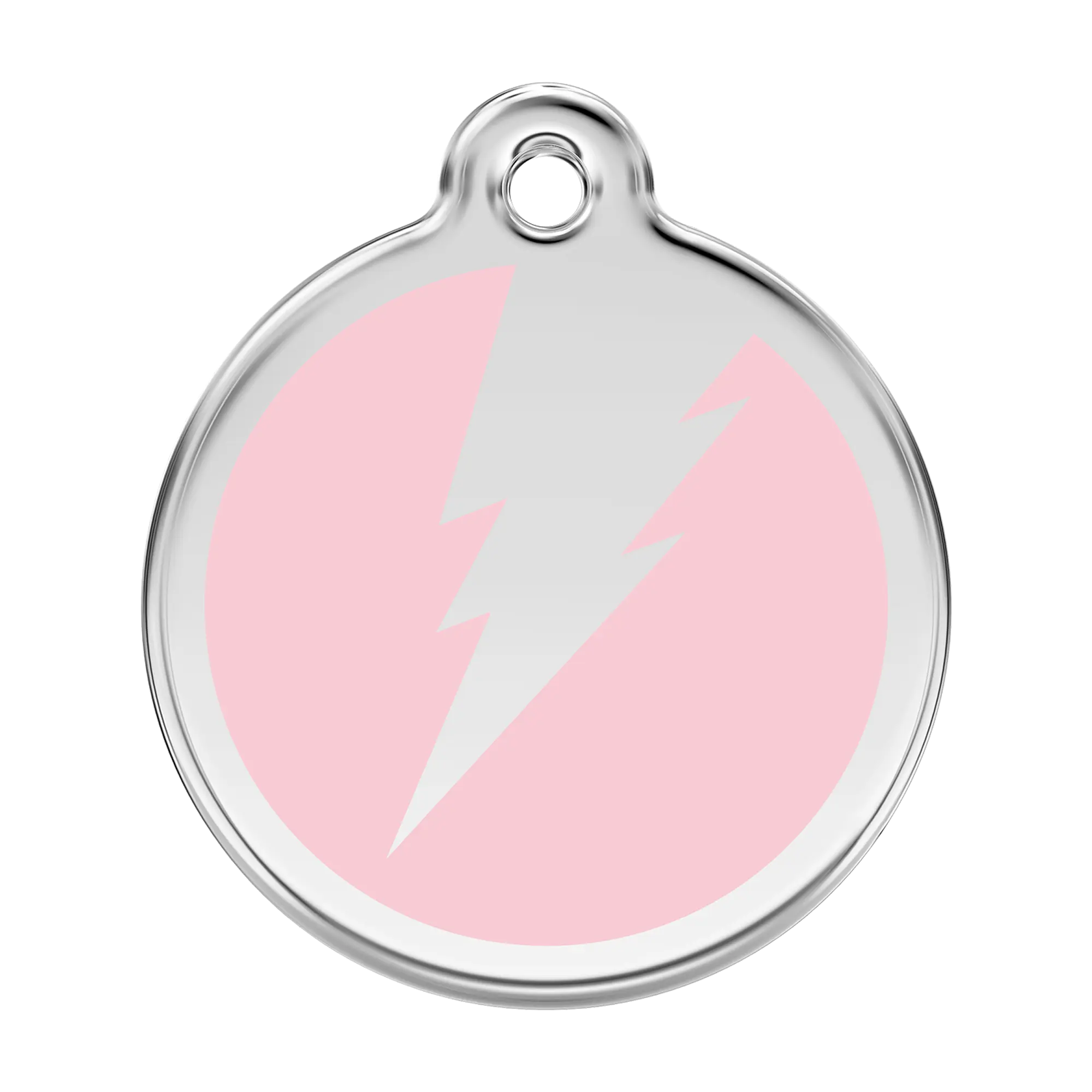 Flash in Pink Enamel & Stainless Steel pet tag