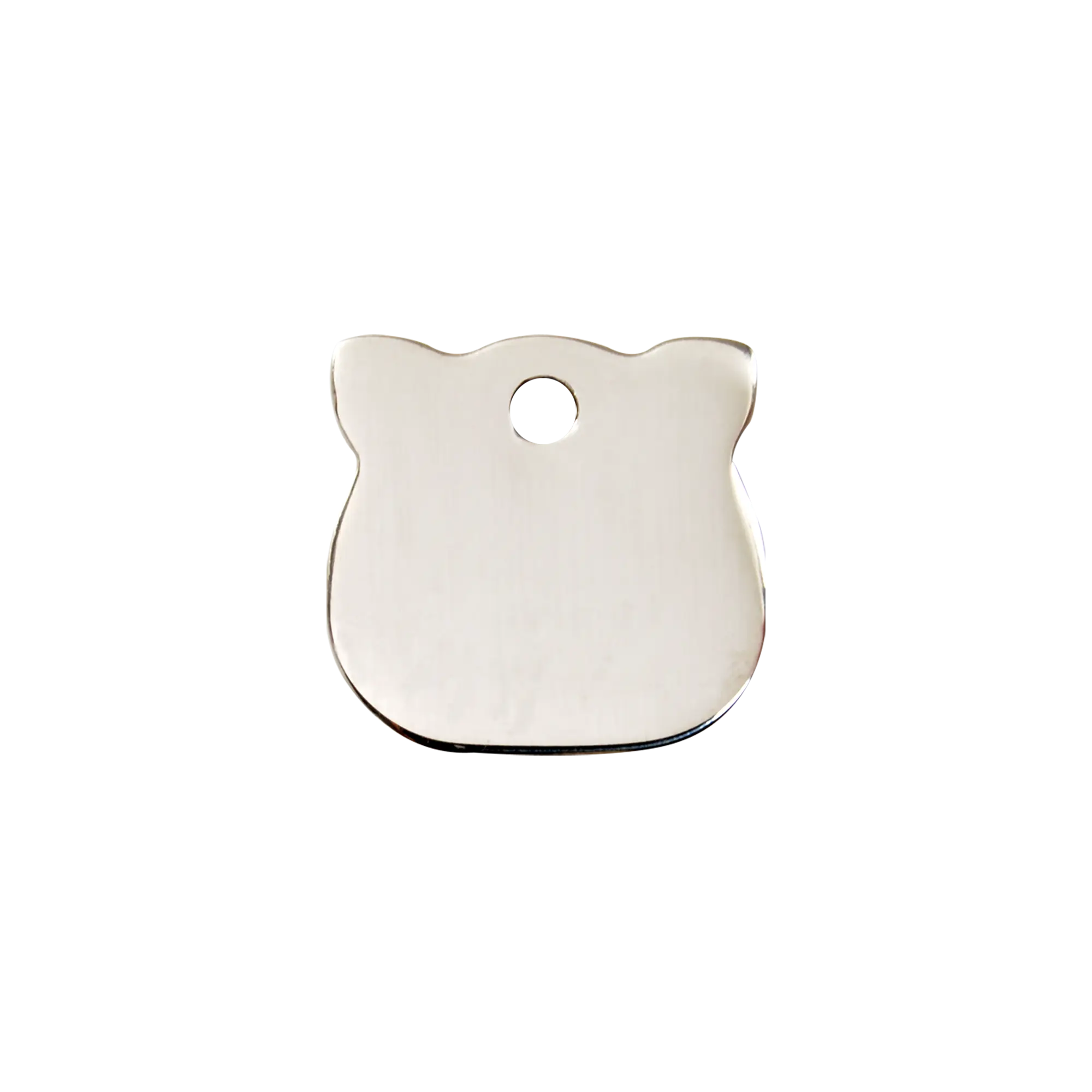 Cat Face Flat Stainless Steel pet tag