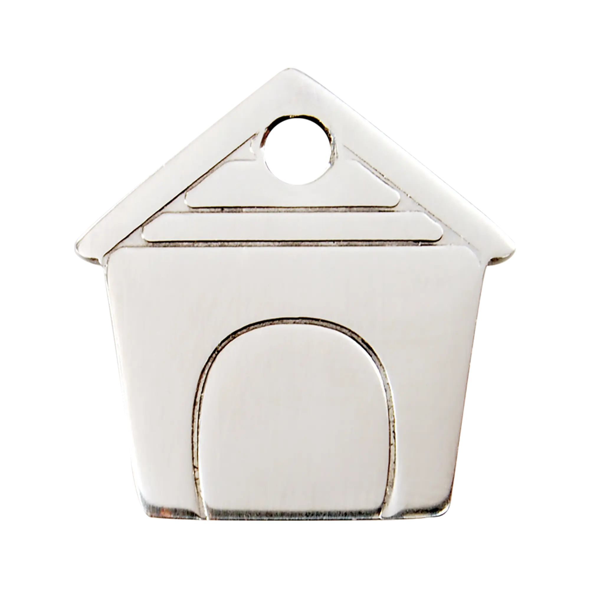 Dog House Flat Stainless Steel pet tag