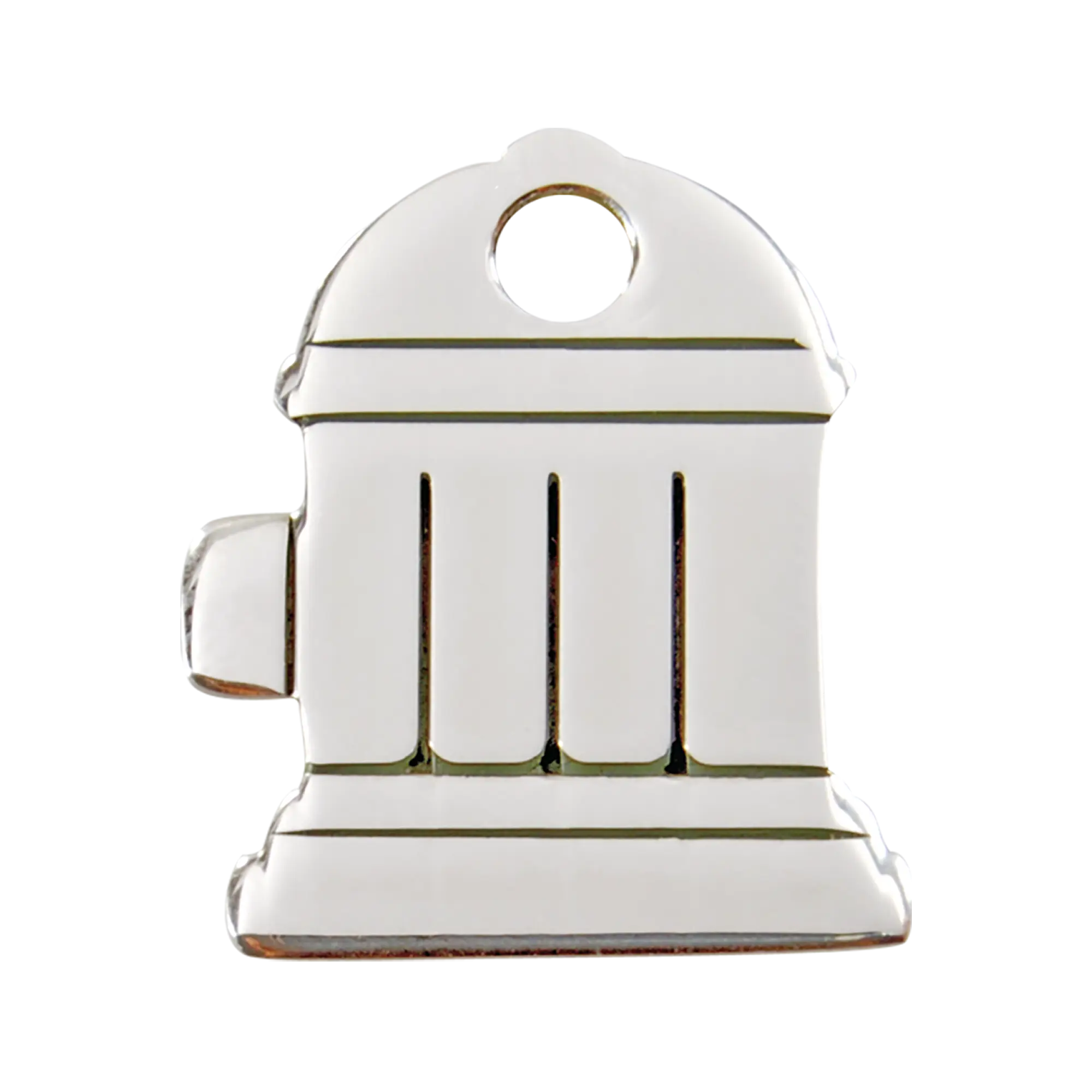 Fire Hydrant Flat Stainless Steel pet tag