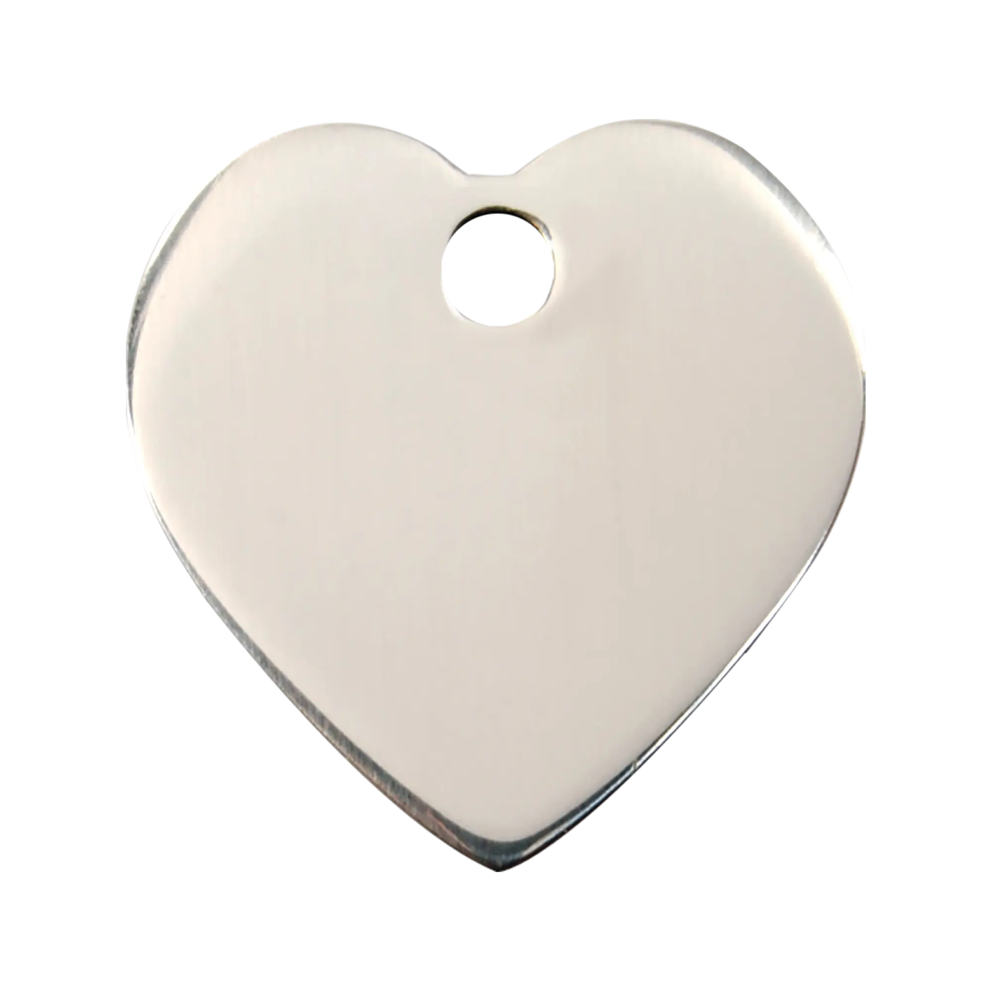 Heart Flat Stainless Steel pet tag