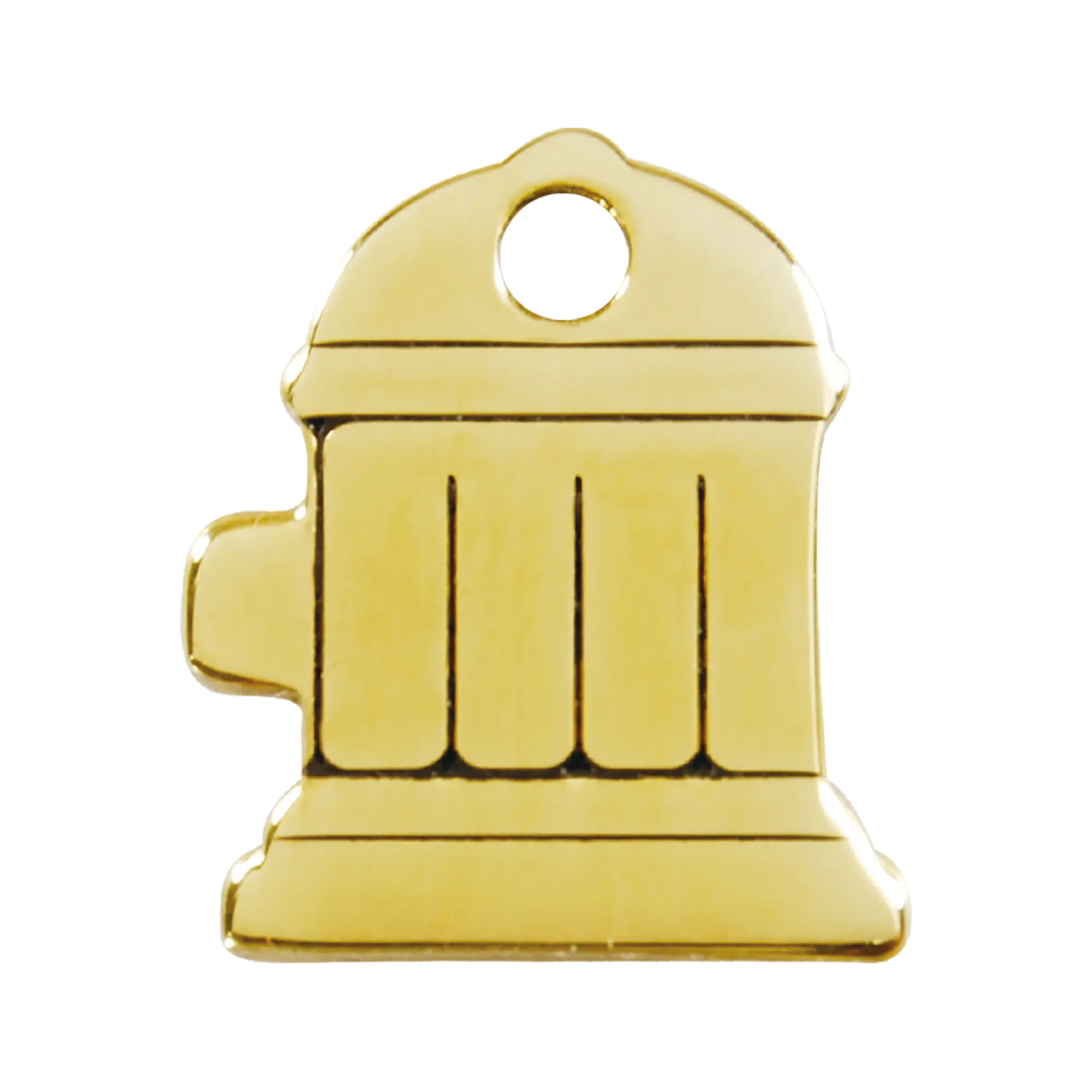Fire Hydrant Flat Brass pet tag