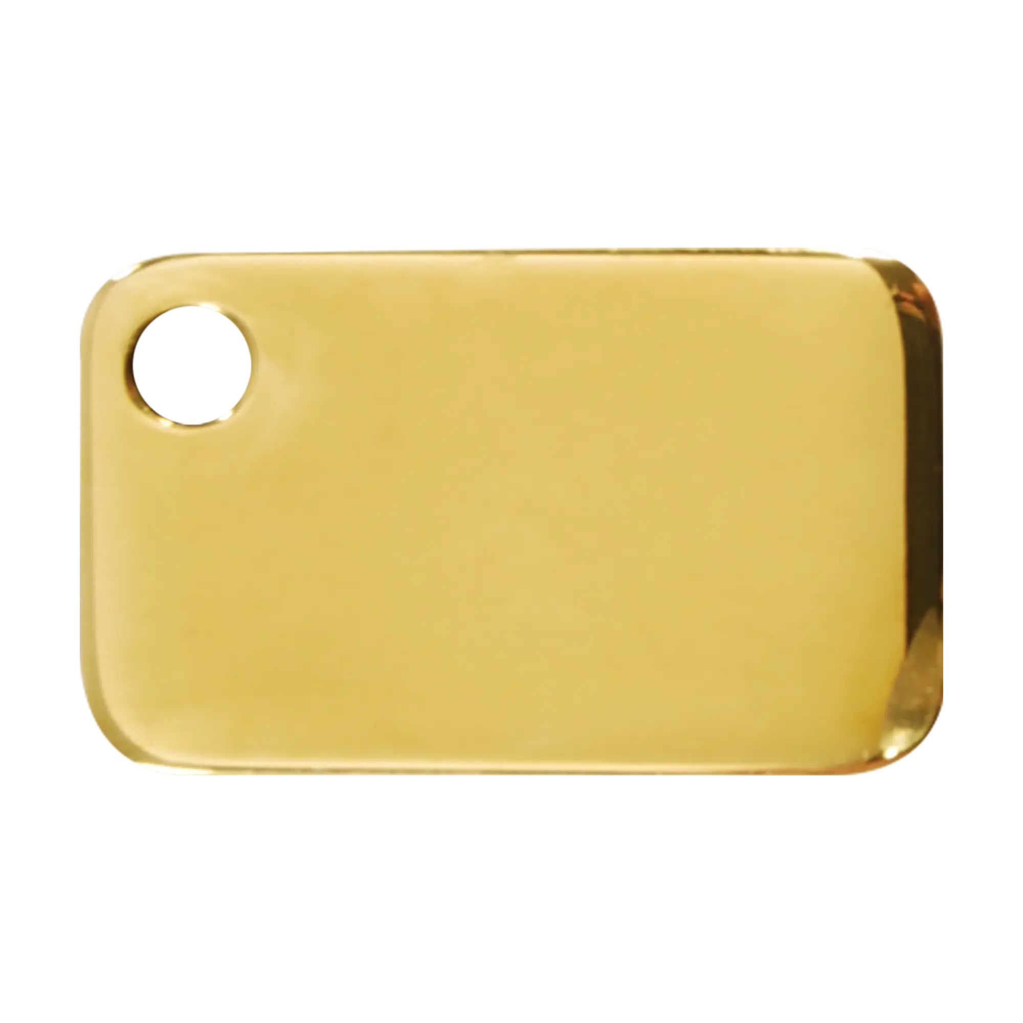 Rectangular Flat Brass pet tag