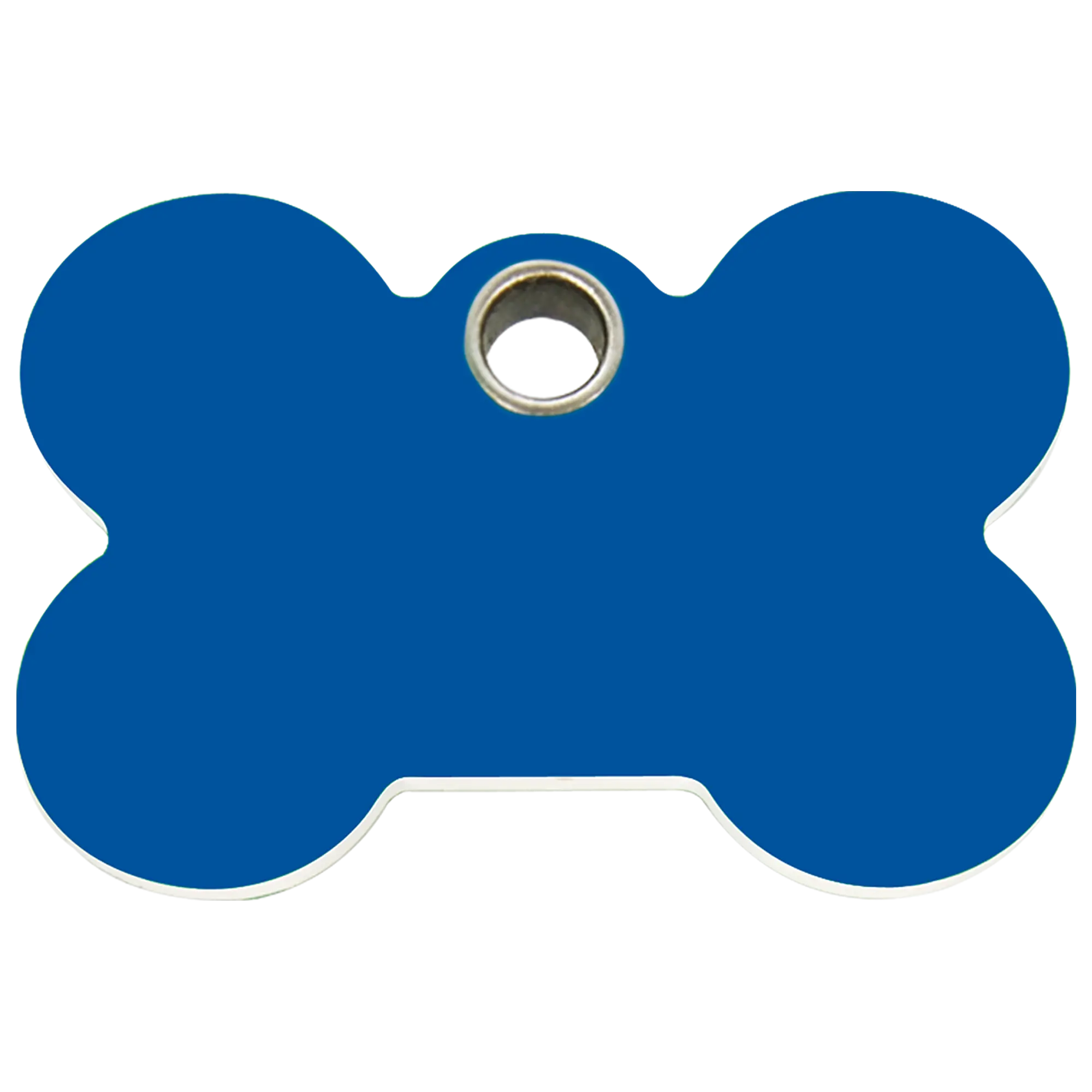 Bone in Dark Blue Flat Plastic pet tag