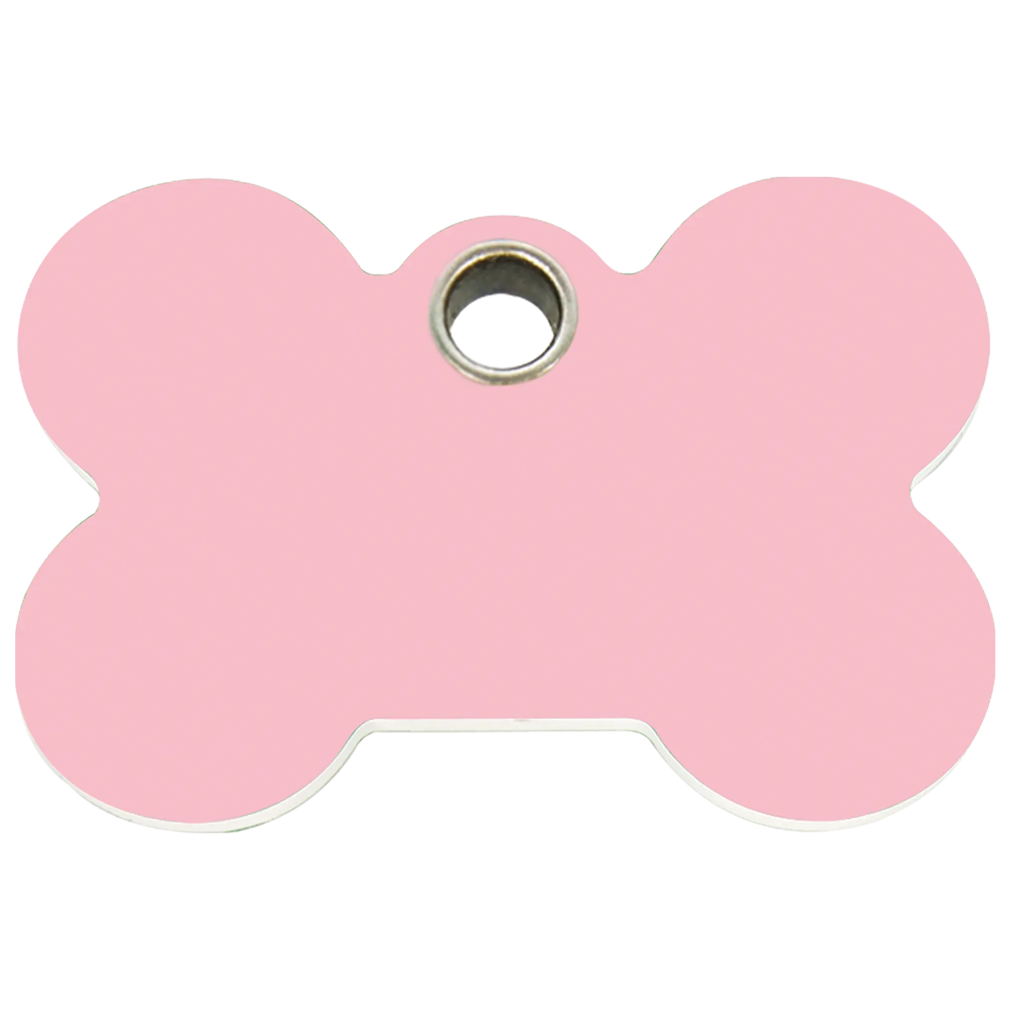 Bone in Pink Flat Plastic pet tag