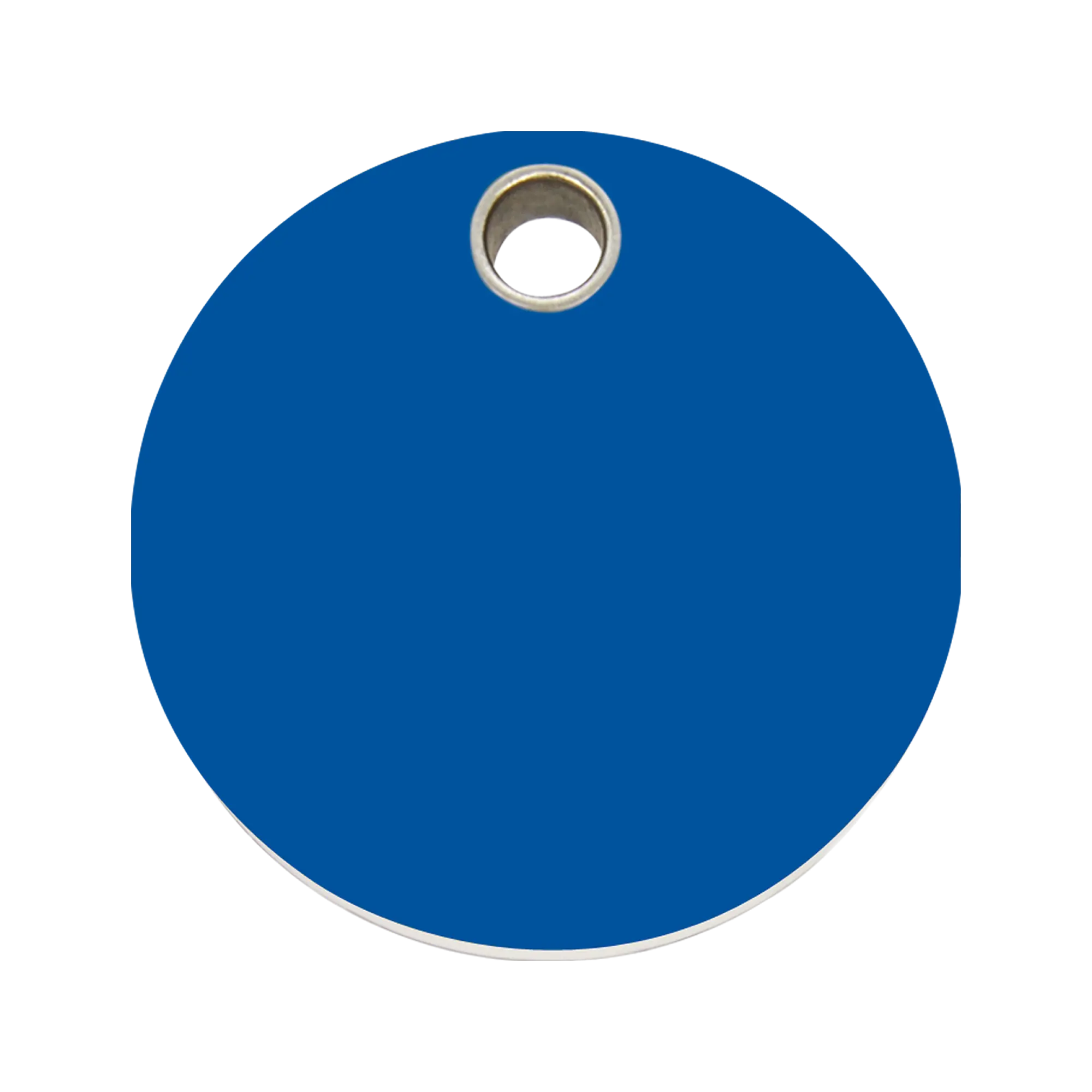 Circle in Dark Blue Flat Plastic pet tag