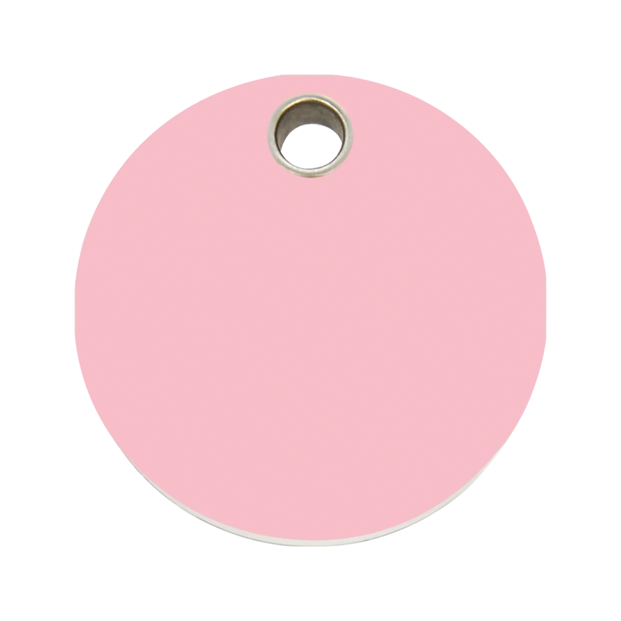 Circle in Pink Flat Plastic pet tag