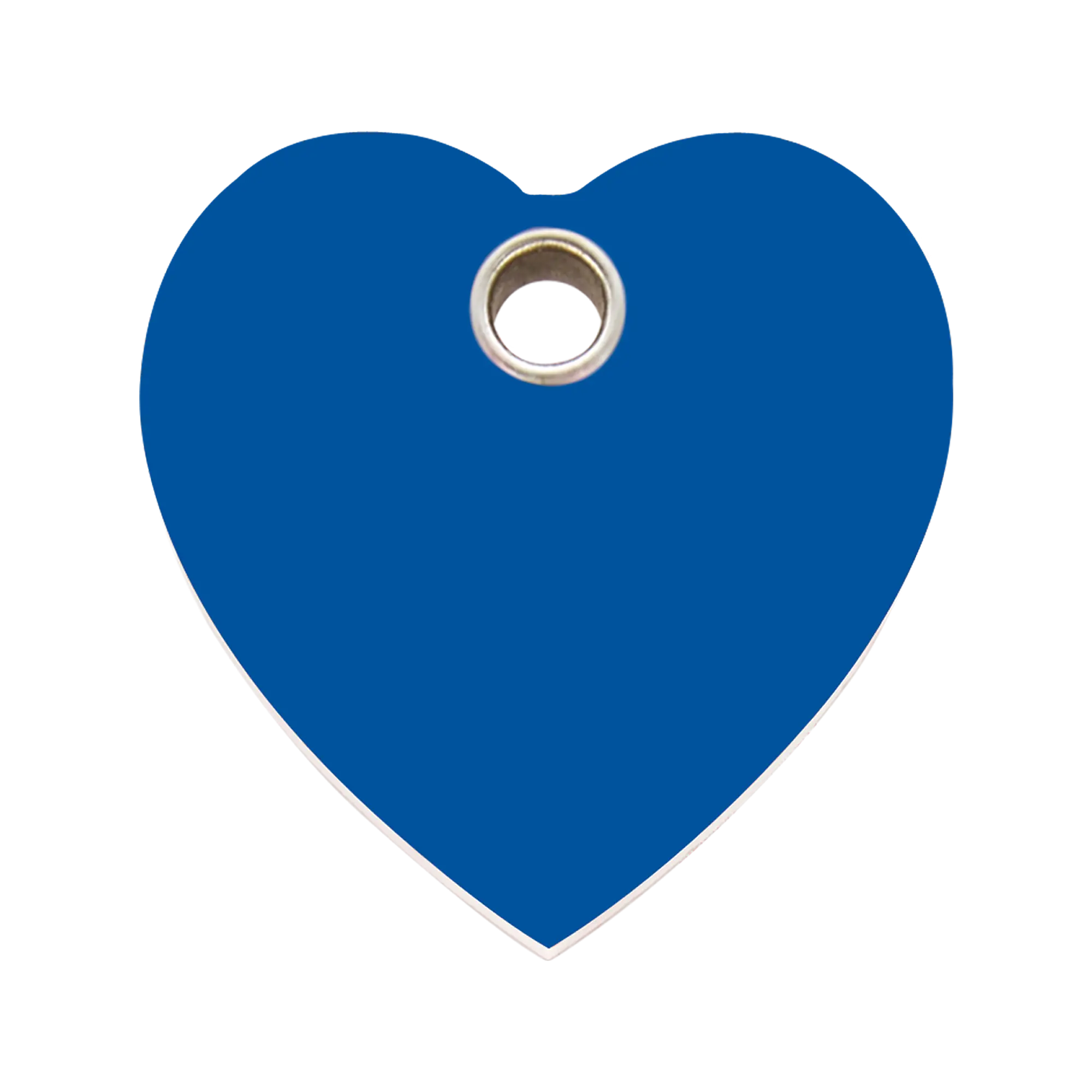 Heart in Dark Blue Flat Plastic pet tag
