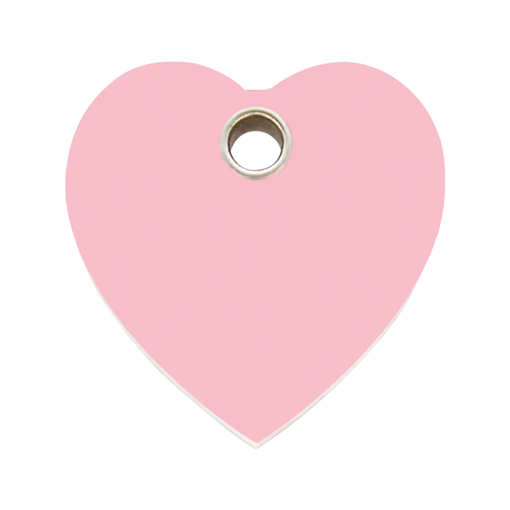 Heart in Pink Flat Plastic pet tag