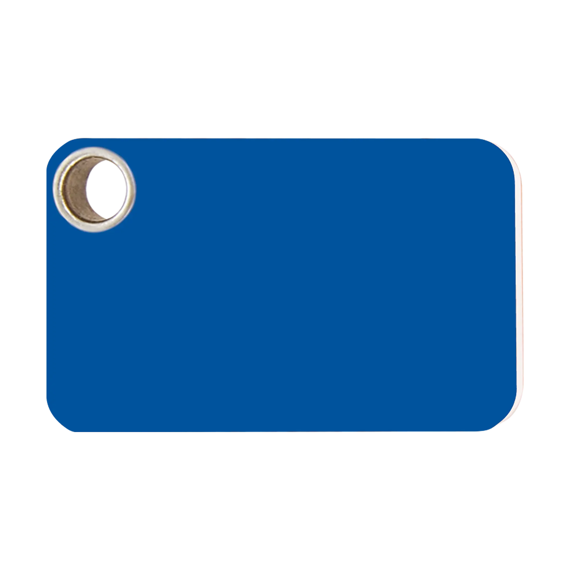 Rectangle in Dark Blue Flat Plastic pet tag