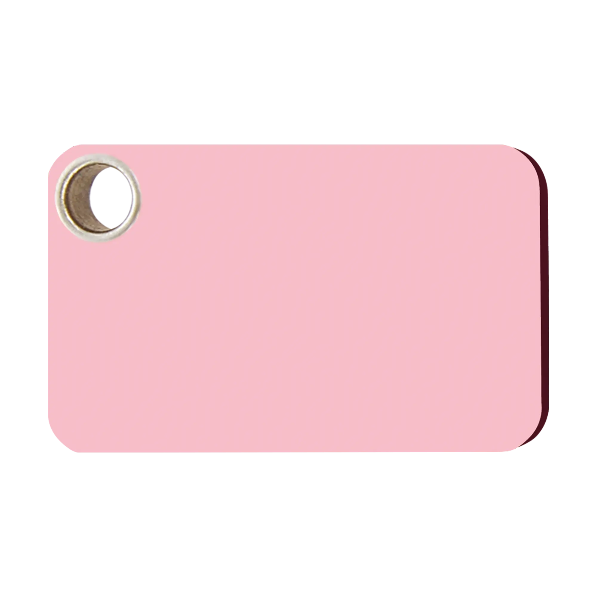 Rectangle in Pink Flat Plastic pet tag