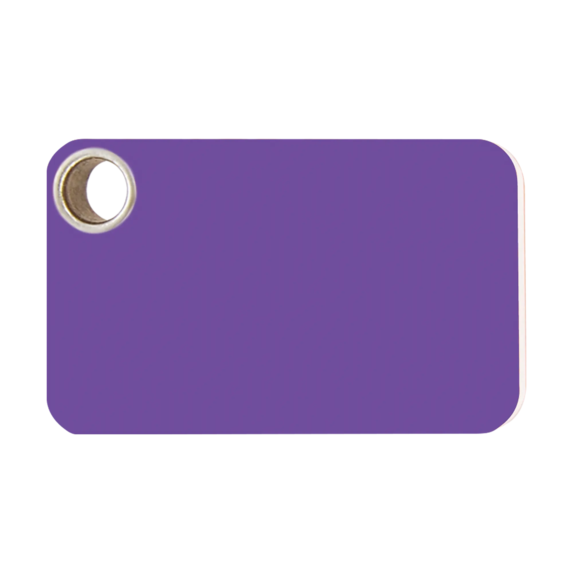 Rectangle in Purple Flat Plastic pet tag