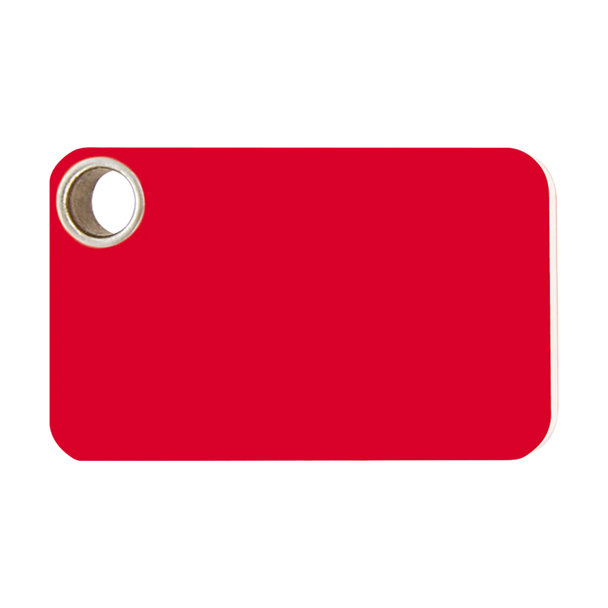 Rectangle in Red Flat Plastic pet tag