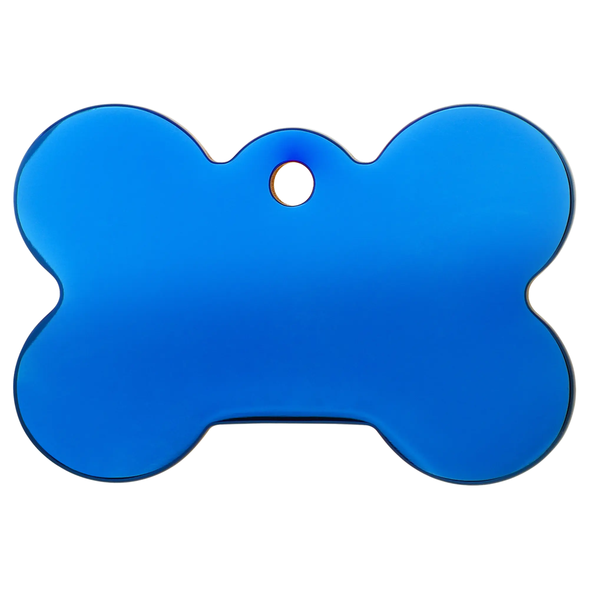 Bone in Dark Blue Titanium Coated pet tag