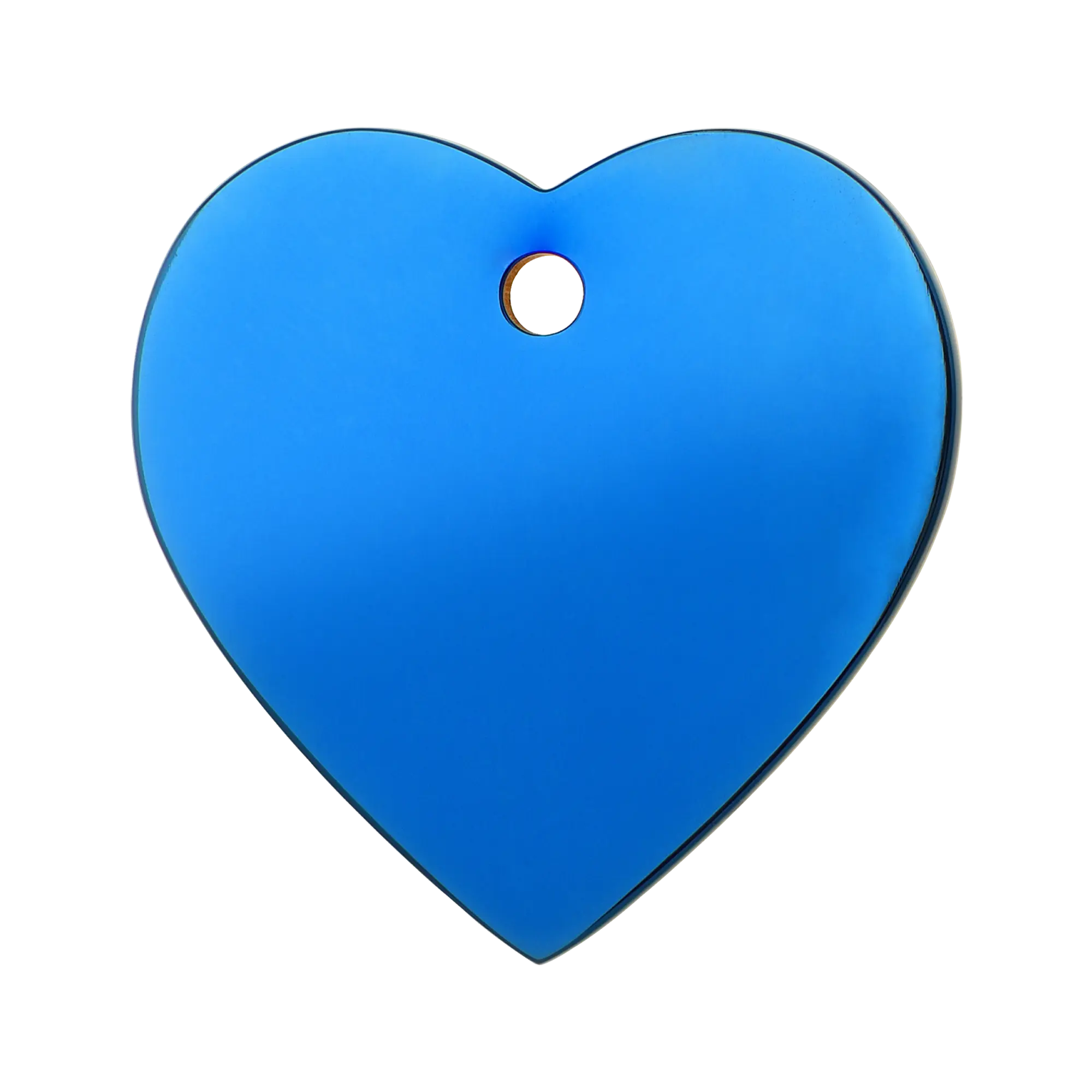 Heart in Dark Blue Titanium Coated pet tag