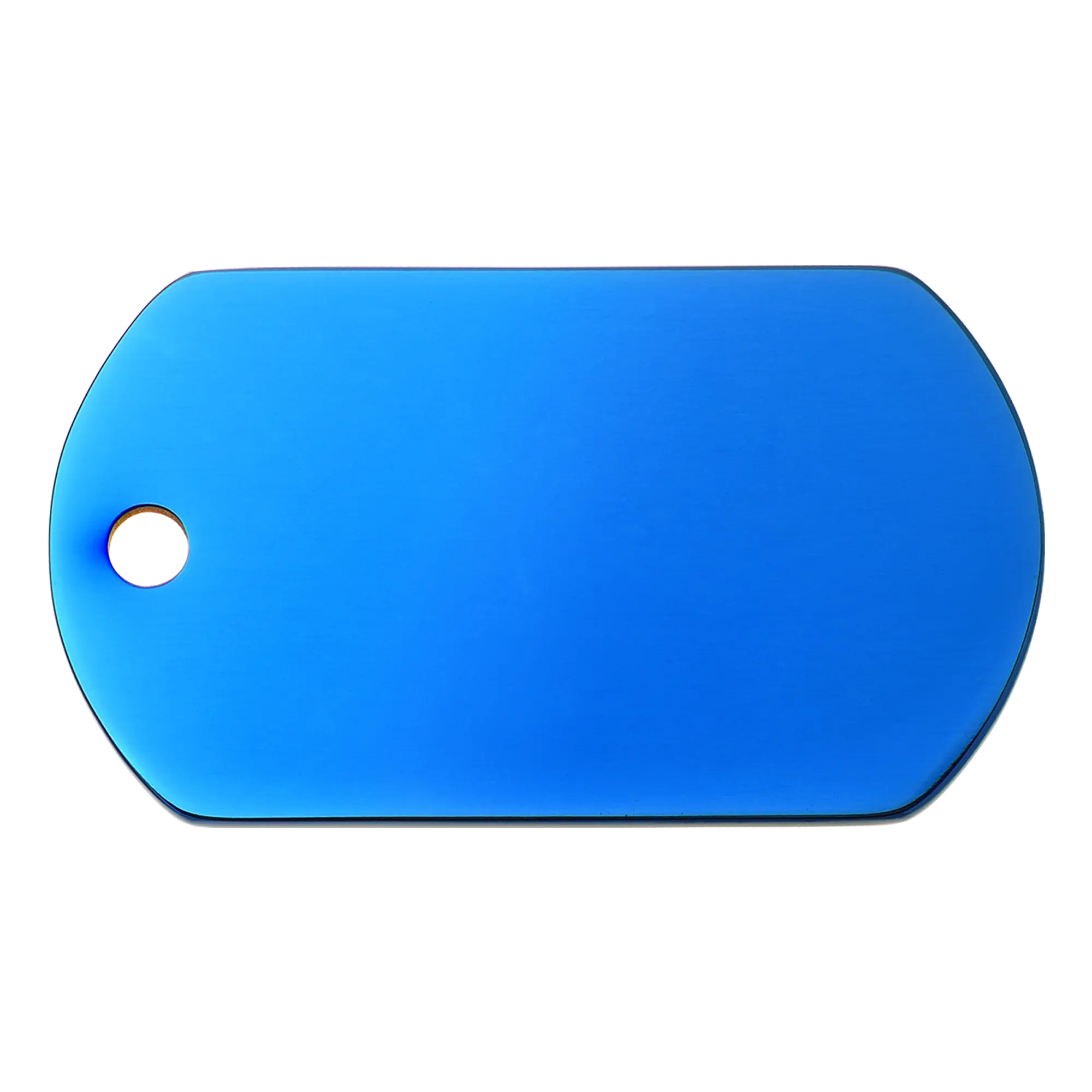 Rectangle in Dark Blue Titanium Coated pet tag