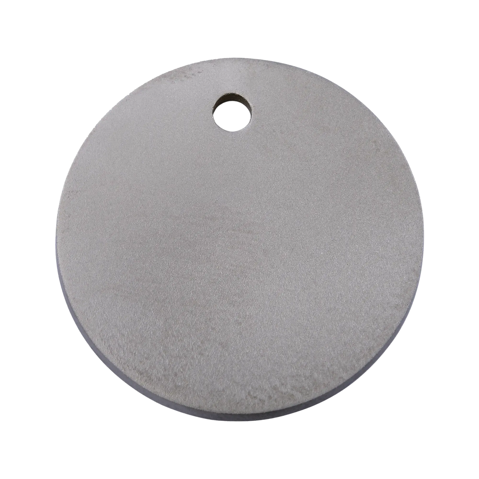 Circle Flat Titanium pet tag