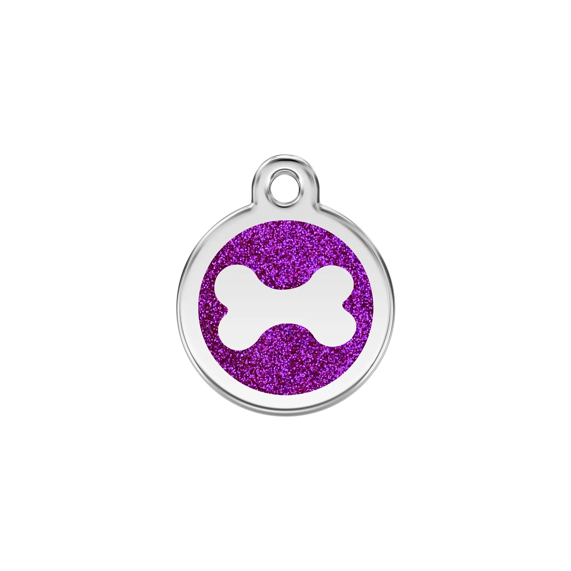 Glitter Bone Glitter Enamel & Stainless Steel pet tag