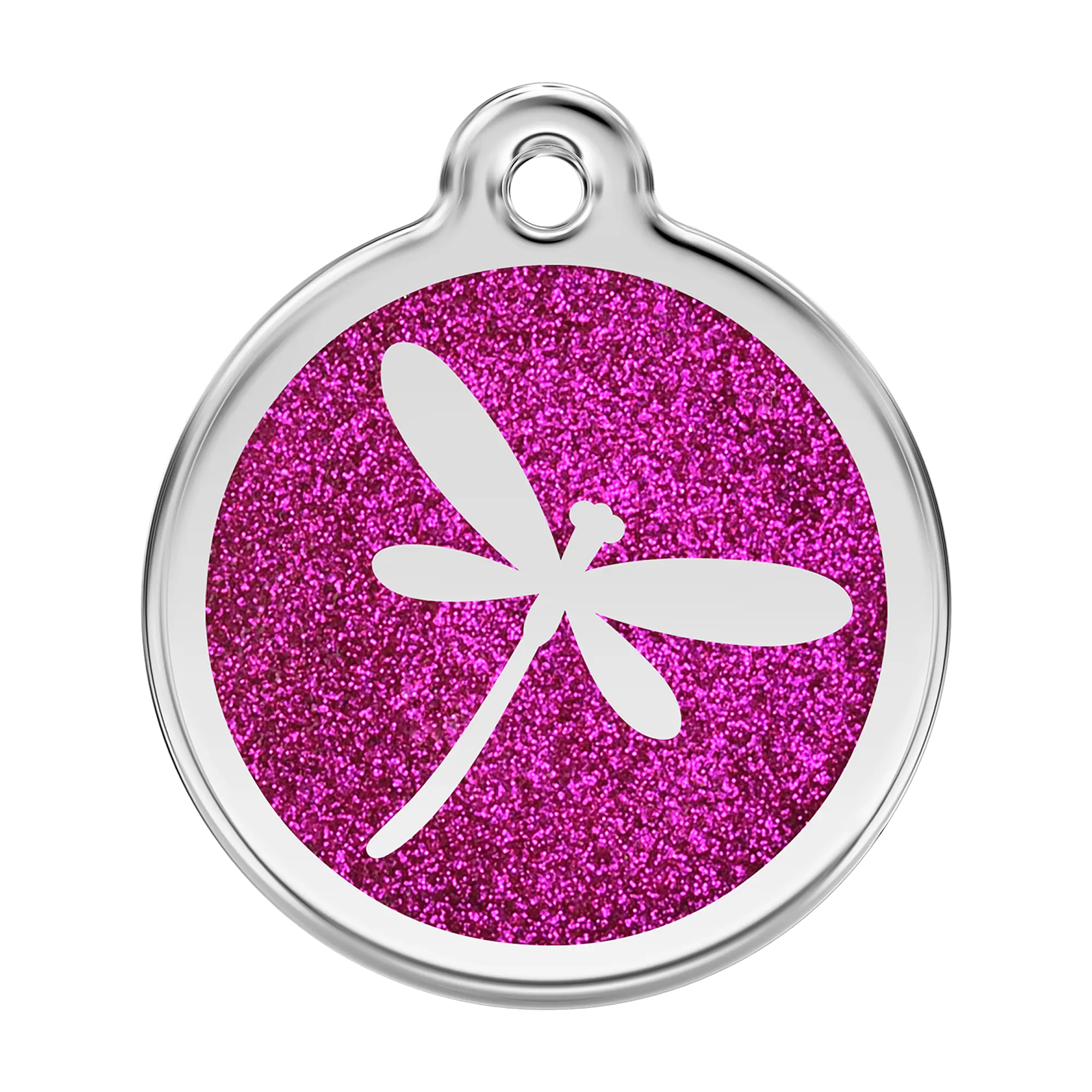 Glitter Dragonfly Glitter Enamel & Stainless Steel pet tag