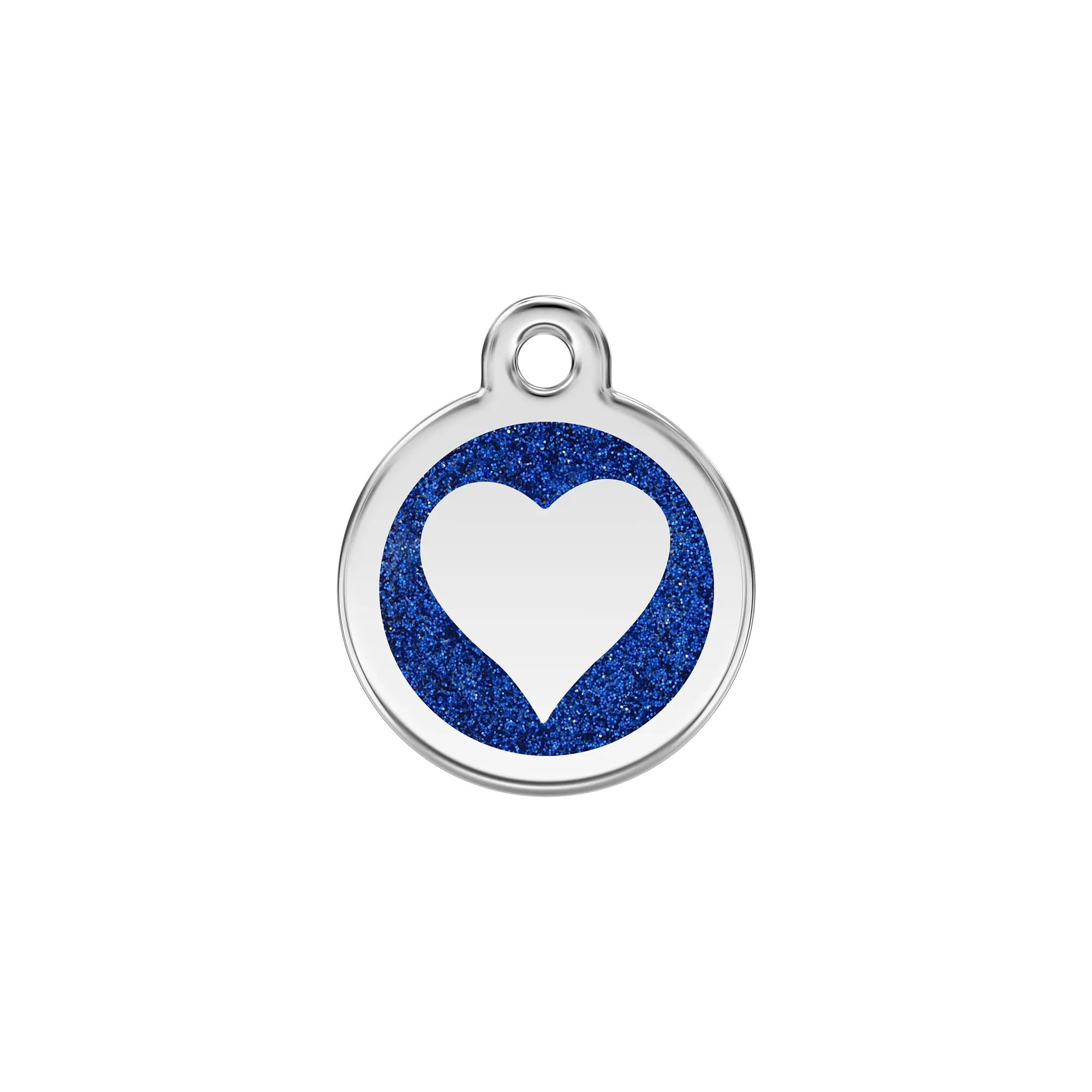 Glitter Heart Glitter Enamel & Stainless Steel pet tag